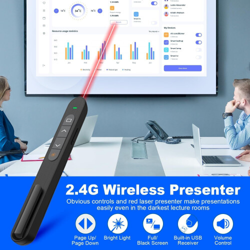 RF 2.4GHz USB Presentation Remote Control Presenter 2