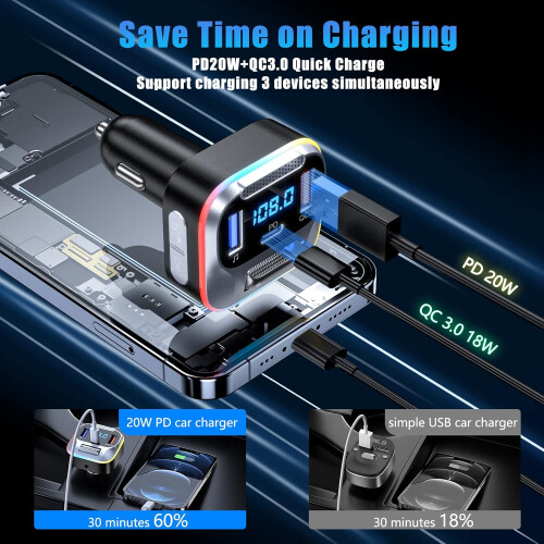 AUX Bluetooth Radio Adapter Bluetooth FM Transmitter 1