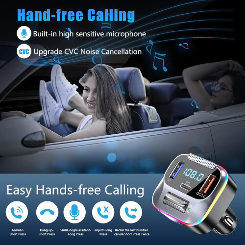 AUX Bluetooth Radio Adapter Bluetooth FM Transmitter 2