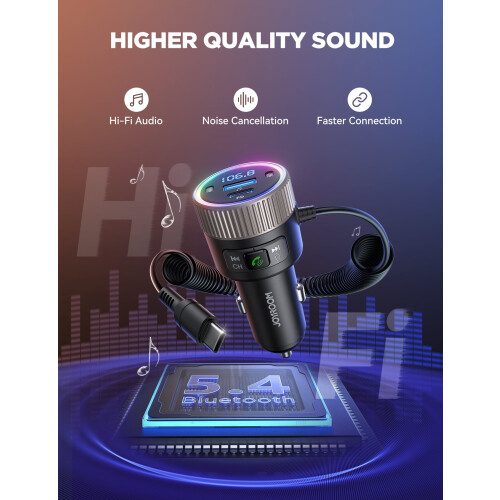 Bluetooth 5.4 car adapter FM transmitter 1