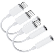3-pack Lightning to 3.5mm jack audio adapter cable