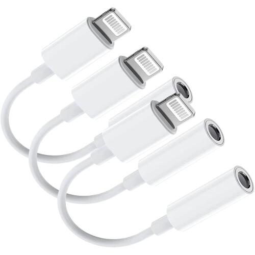 3-pack Lightning to 3.5mm jack audio adapter cable