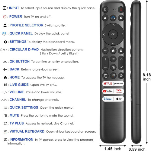 for TCL RC813 replacement remote control 1