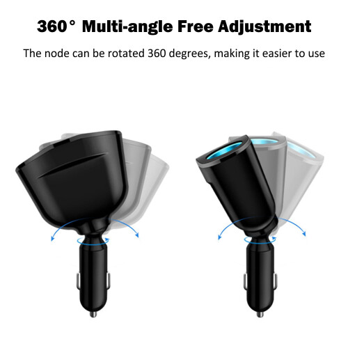 Car charger adapter with LED voltage display Car charger 2