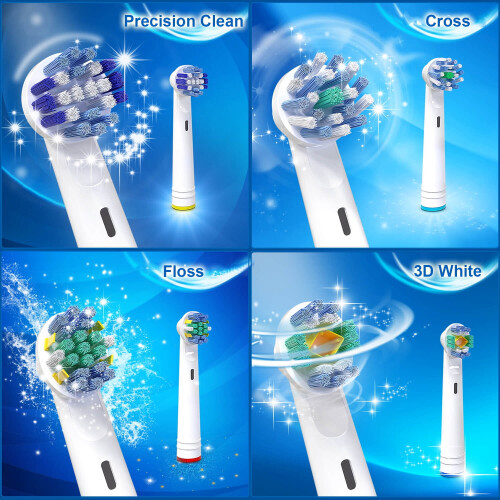 Oral B Electric Toothbrush Replacement Heads, 16 Pack Brush Heads 1
