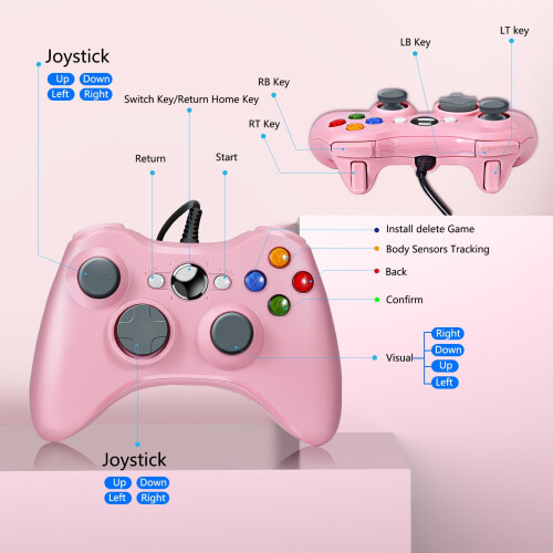 Xbox 360 gamepad with dual vibration controller 2