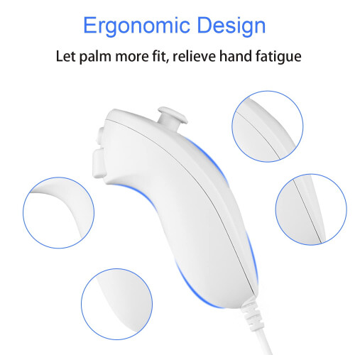 2 Pack Wii Nunchuck Controller Game Pad 2