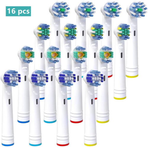 Oral B Electric Toothbrush Replacement Heads, 16 Pack Brush Heads