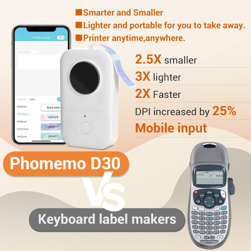 D30 Bluetooth Mini Label Printer 2
