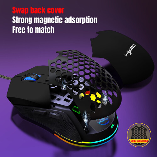Honeycomb Shell Gaming Mouse Wired Mouse 2
