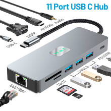 11 in 1 USB-C Hub Multiple Adapter Docking Station