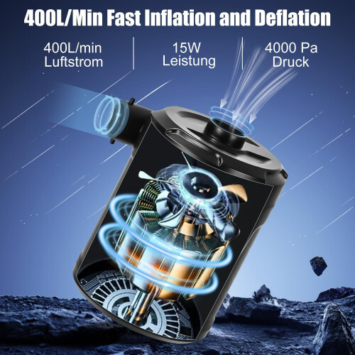 Mini Electric Inflator with 3 Air Nozzles Air Pump 1
