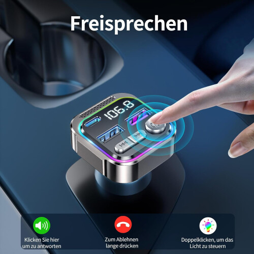 Car Radio Cigarette Lighter Bluetooth FM Transmitter 1