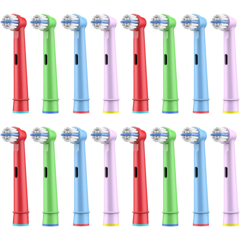 Limbo 16 Pieces Children's Toothbrush For Braun Oral B Replacement Brush Heads