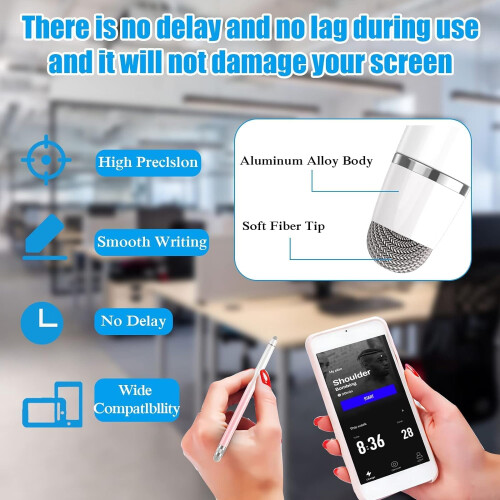 3 Pack Touchscreen Pen High Precision Fiber Tip Tablet Pen 2