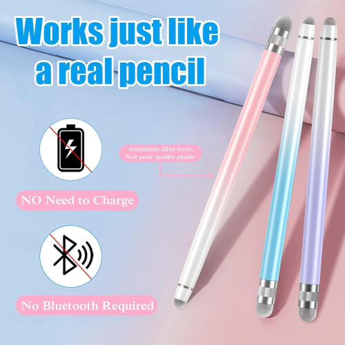 3 Pack Touchscreen Pen High Precision Fiber Tip Tablet Pen 1