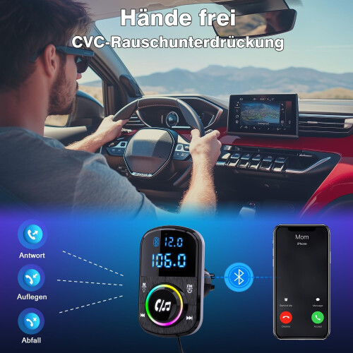 Bluetooth adapter car Bluetooth FM transmitter 1