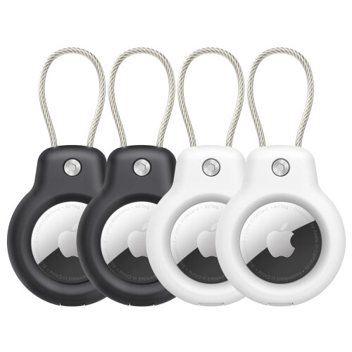 4-pack AirTag holder with metal wire cable AirTag case