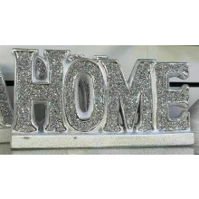 Silver Bling Home Crushed Sparkle Ornament 10x20x2 Cm