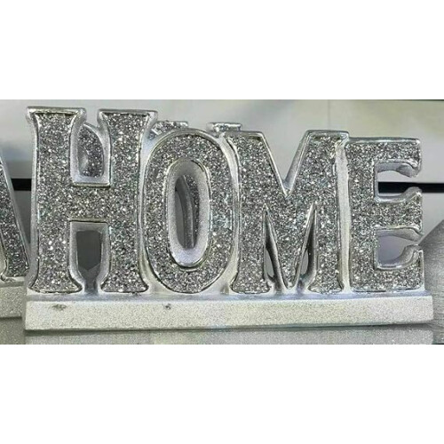 Silver Bling Home Crushed Sparkle Ornament 10x20x2 Cm