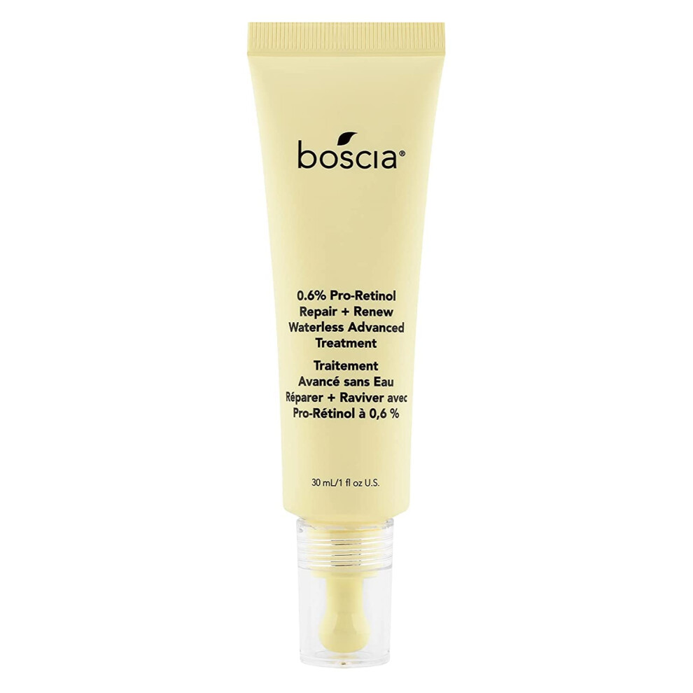 boscia 0.6% Pro-Retinol Repair + Renew Waterless Advanced Treatment - Vegan  Cruelty-Free  Natural Skin Care - For Fine Lines & Wrinkles - 1 fl oz