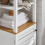 SoBuy Ψηλό Ντουλάπι Μπάνιου BZR43-W Λευκό 40x30x160cm 7