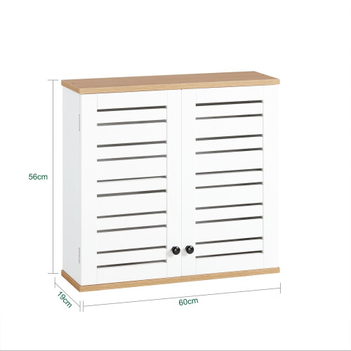 Dulap baie SoBuy alb, 60x56x19cm, MDF rezistent 2