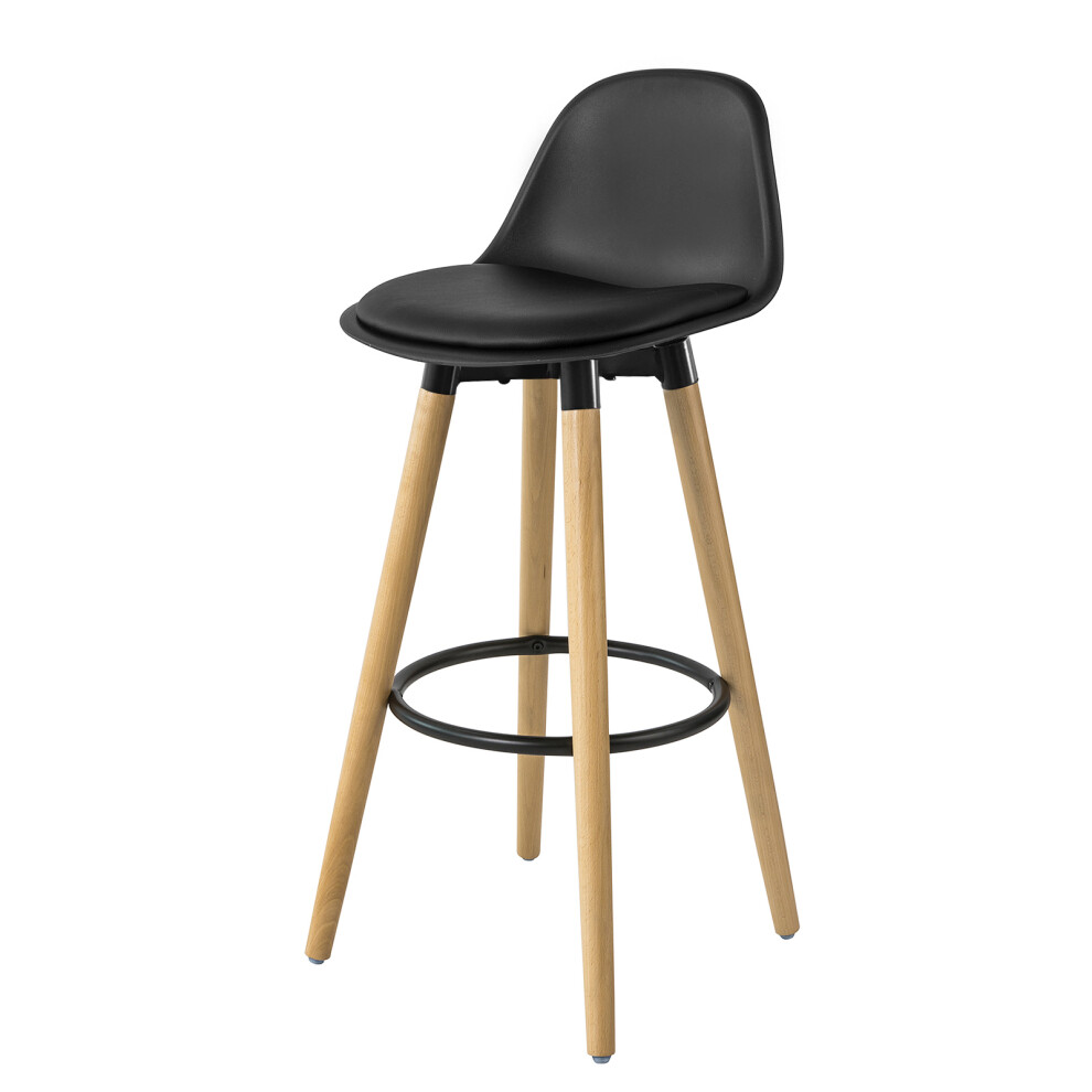 SoBuy Bar Stool PU Leather 70cm Black