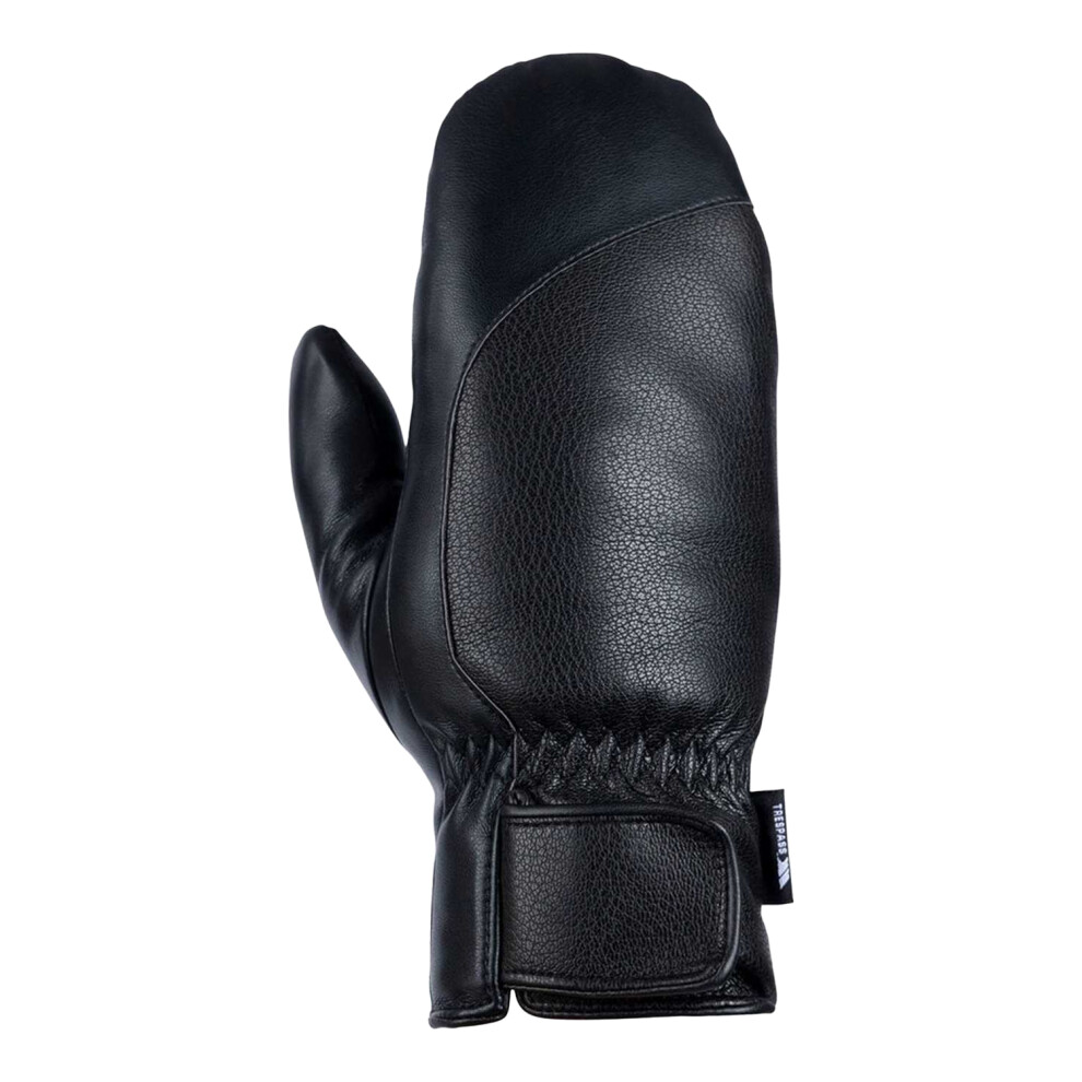 Trespass Women's Black (M-L, ) / Fabiola Sherpa Lined Logo Mittens