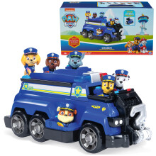 PAW Patrol Team Cruiser, veicolo di grandi dimensioni con personaggi d'azione esclusivi Chase Marshall Skye Rubble Rocky e Zuma, giocattoli per bambin