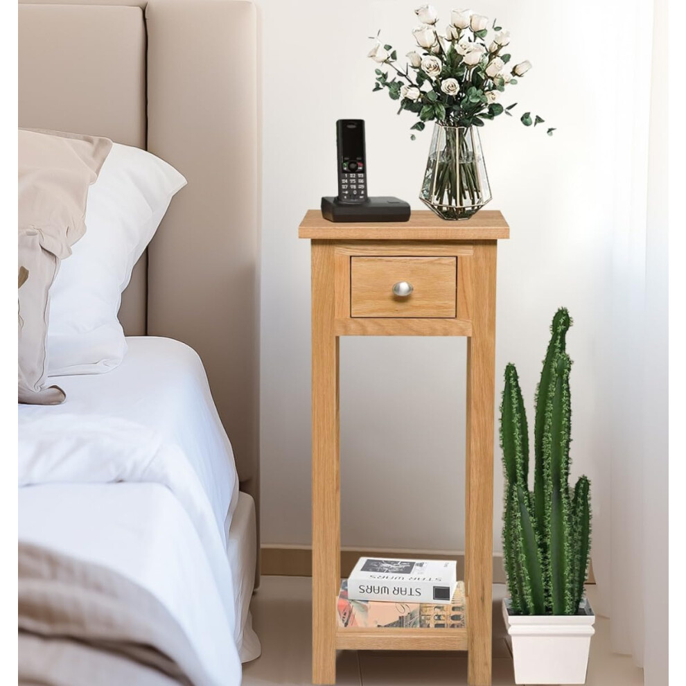 Hallowood Furniture Waverly Oak Small Telephone Table