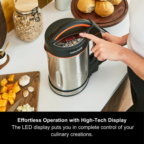 Morphy Richards Morphy Richards Classic Soup Maker, 1.6L, Multi-Settings, LED Displayed Panel, Motorised Blade, Stainless Steel, 1000W, 48822 2