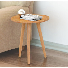 Hallowood Furniture Waverly Small Round Side Table with 3 Legs