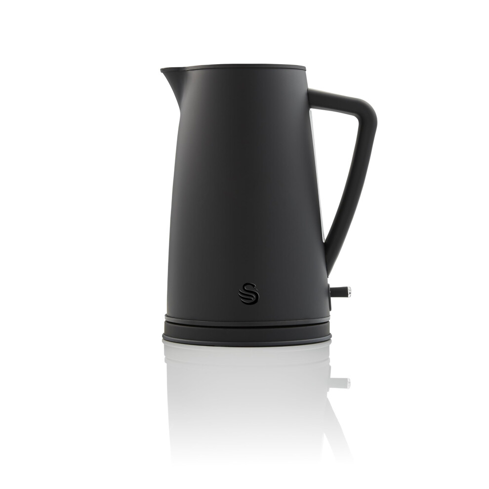 Swan SK14640BLKN Stealth Jug Kettle, Steamlined Design, Rapid Boil, 1.7L, 3000W, Matte Black-image-OPC-PHXC88Y-NEW