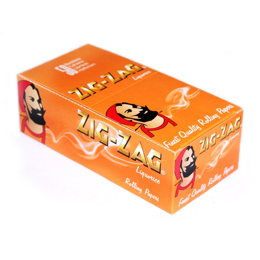 Zig Zag Zig-Zag Liquorice Flavour Gummed Rolling Paper Box Of 50