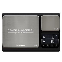 Heston Blumenthal Precision by Salter 1049A HBBKDR Digital Kitchen Scale ? Dual Electronic Baking Scale, Large 10kg Platform, Small 200g Precision
