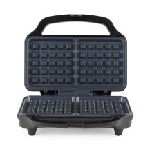 Salter Double Waffle Maker ? Non-Stick Dual Waffle Iron Plates, Deep Fill Belgian & American Waffle Machine, Automatic Temperature Control, Cool Touch