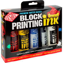 Essdee Premium Quality Block Printing Ink (Pack of 5 Primary Colours),19 x 18 x 4 cm