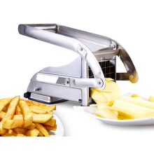 Impeccable Culinary Objects (ICO) Potato Chipper and French Fry Cutter Includes Two Stainless Steel Sharp Blades, Chip Cutter with Secure Suction Base