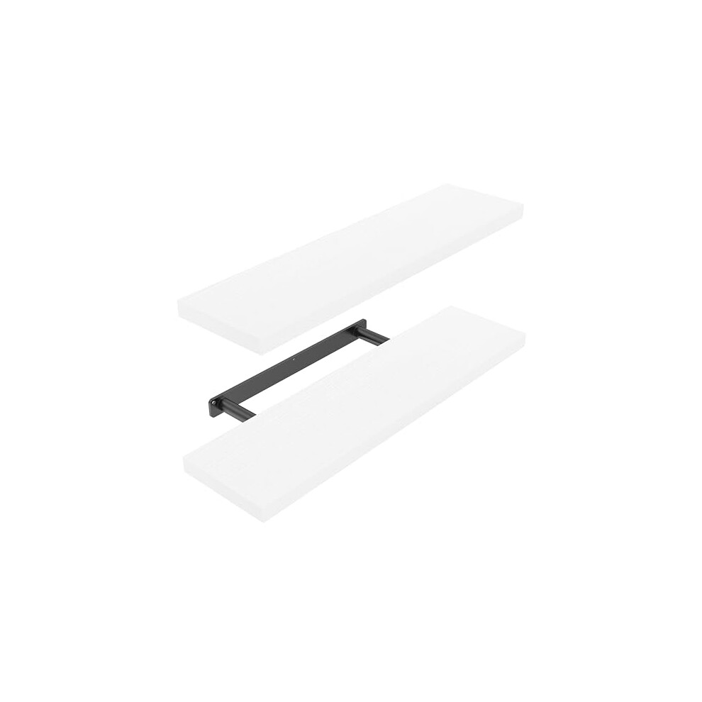 Photos - Other for Repair STOREMIC Floating Shelves, White Shelves with Length 60cm, Set of 2 Wall Shelves, Easy to Install Decorative Shelf with Larg
