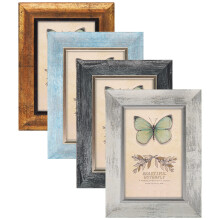 4x6 Picture Frames Set of 4 Rustic Retro Photo Frame with Plexiglass Wall Mount and Tabletop Display Family Friends Wedding Gift