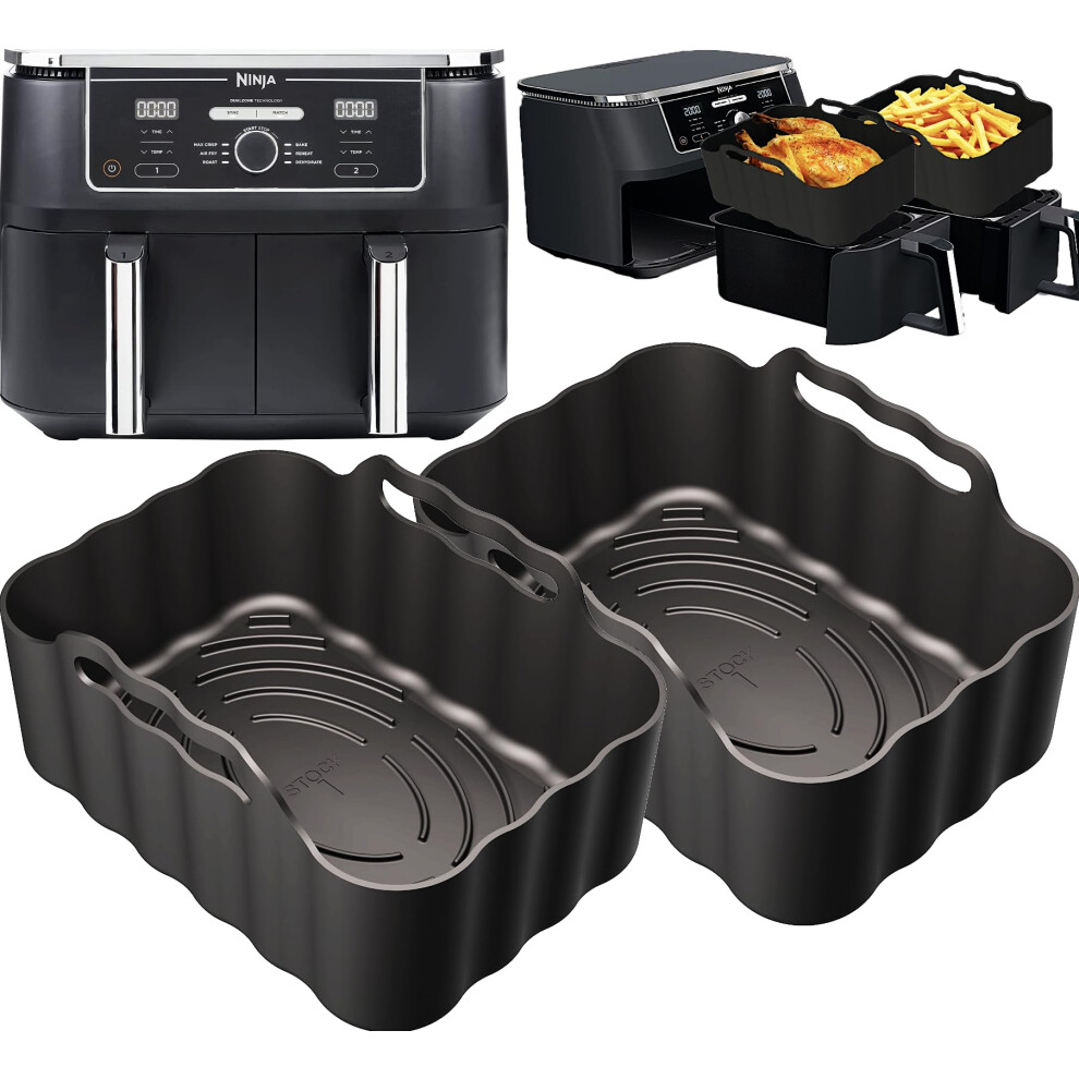 Istock Ltd Istock Ninja Af400uk & Af451uk Premium Silicone Liners | Specifically Made For Ninja Af400 & Af451 | Af400uk Silicone Liners | Reusable Air Fryer