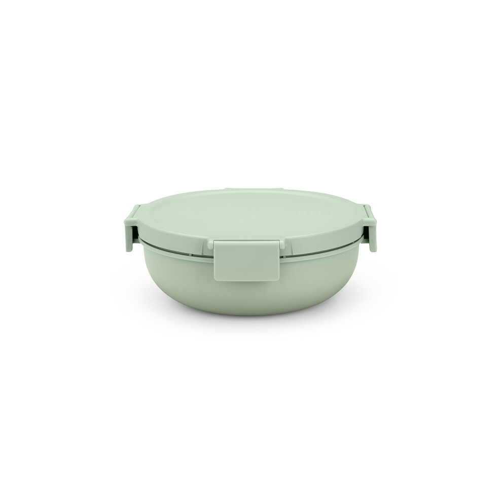 Brabantia - Make & Take Salad Bowl 1.3L - Removable Tray For Toppings & Dressing - Airtight Closure - Leakproof - Secure Click Closing - Suitable For