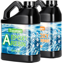 Teexpert 64oz High Gloss Epoxy Resin Kit, Upgraded Clear Self-leveling Bubbles-Free Resin Epoxy, 1:1 Mix Casting and Coating Resin for Jewelry, Mold,