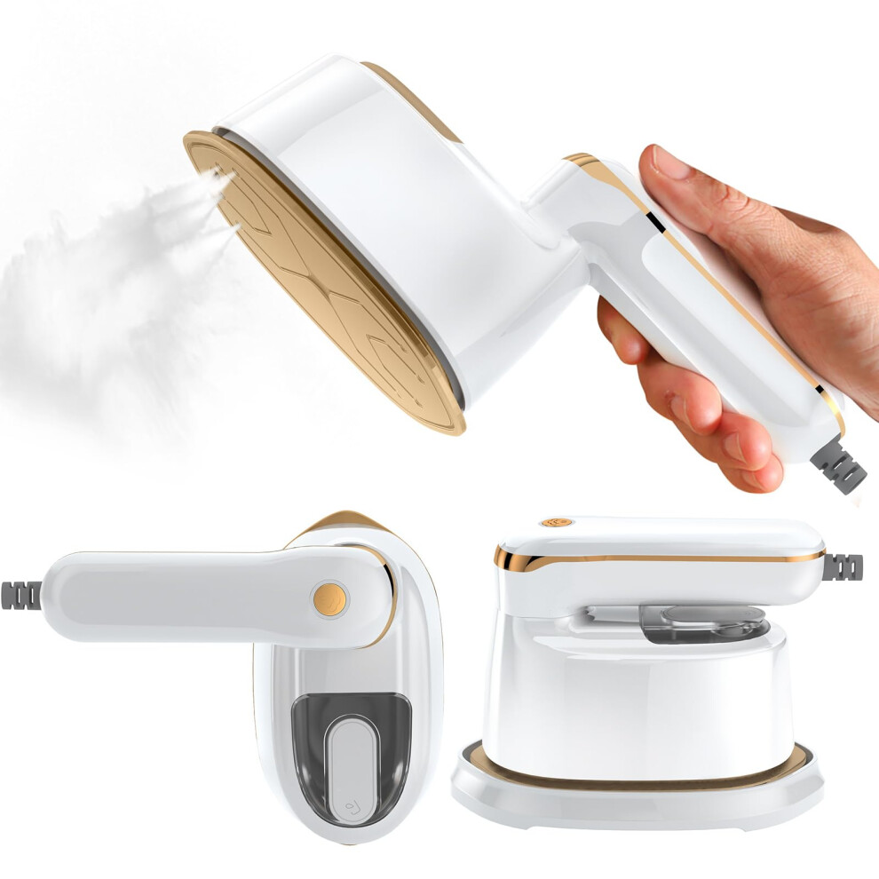 Liebssen Garment Steam Iron, Portable Mini Iron, 2-In-1 Handheld Clothes Steamer, 1100W Fast Heat-Up Travel Iron, Steamer For Home &Travel Christmas