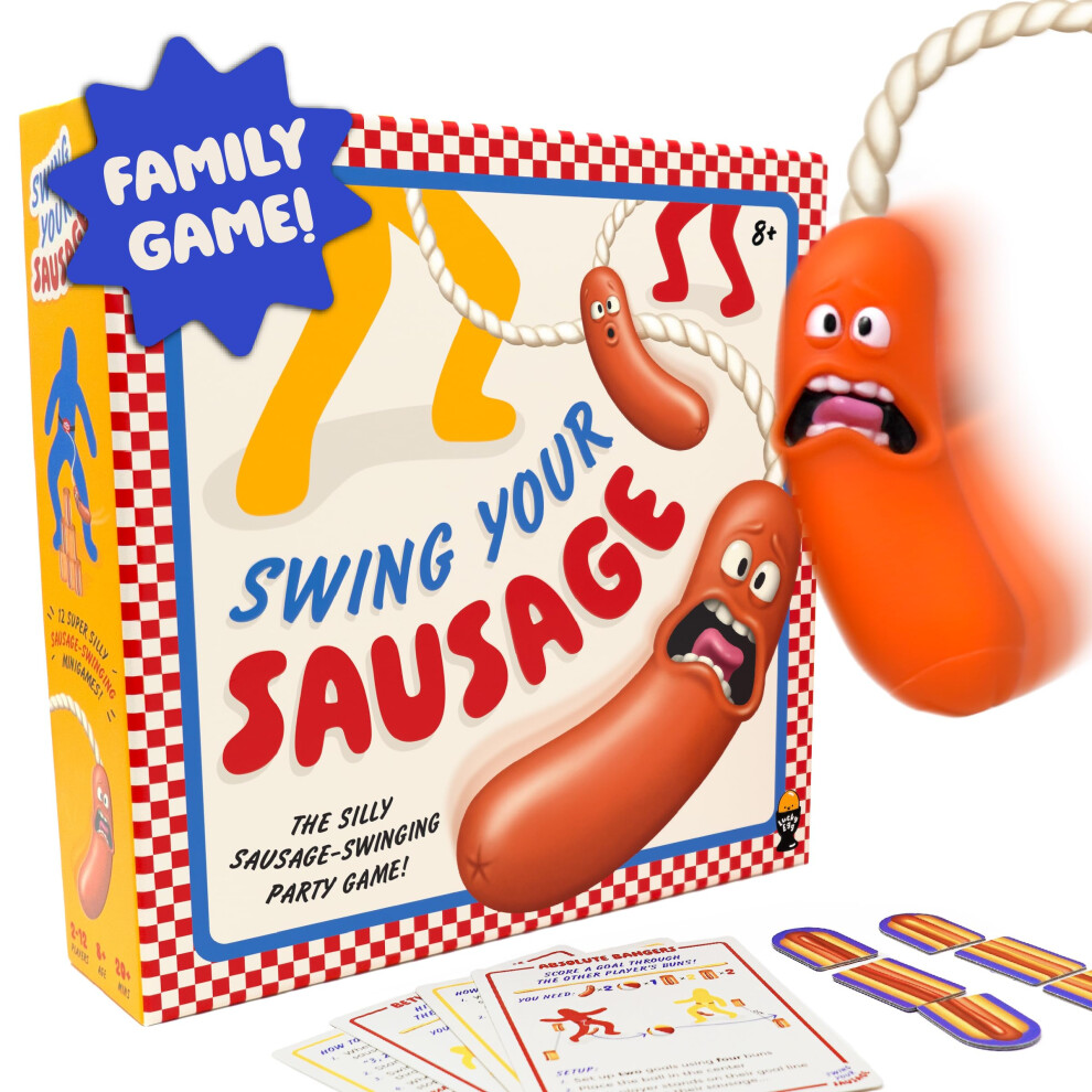 Lucky Egg Swing Your Sausage - Fun Adult Party Games for Groups - Indoor Games for Adults and Kids - Family Gatherings, Birthdays, Festivals, and