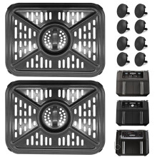 GWYXC Air Fryer Grill Pan for Ninja Foodi AF400UK 9.5L 6 in 1 AF500UK 10.4L 7 in 1 DualZone 2 Drawers Air Fryer, Replacement Air Fryer Crisper Plate