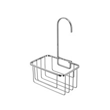 Croydex QM260441 Chrome Shower Riser Rail Hook Over Caddy Basket, 5 Year Rust Free Guarantee, Silver