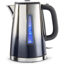 Russell Hobbs Eclipse Stainless Steel & Midnight Blue Ombre 1.7L Electric Cordless Kettle (Quiet & Fast Boil 3KW, Removable washable anti-scale