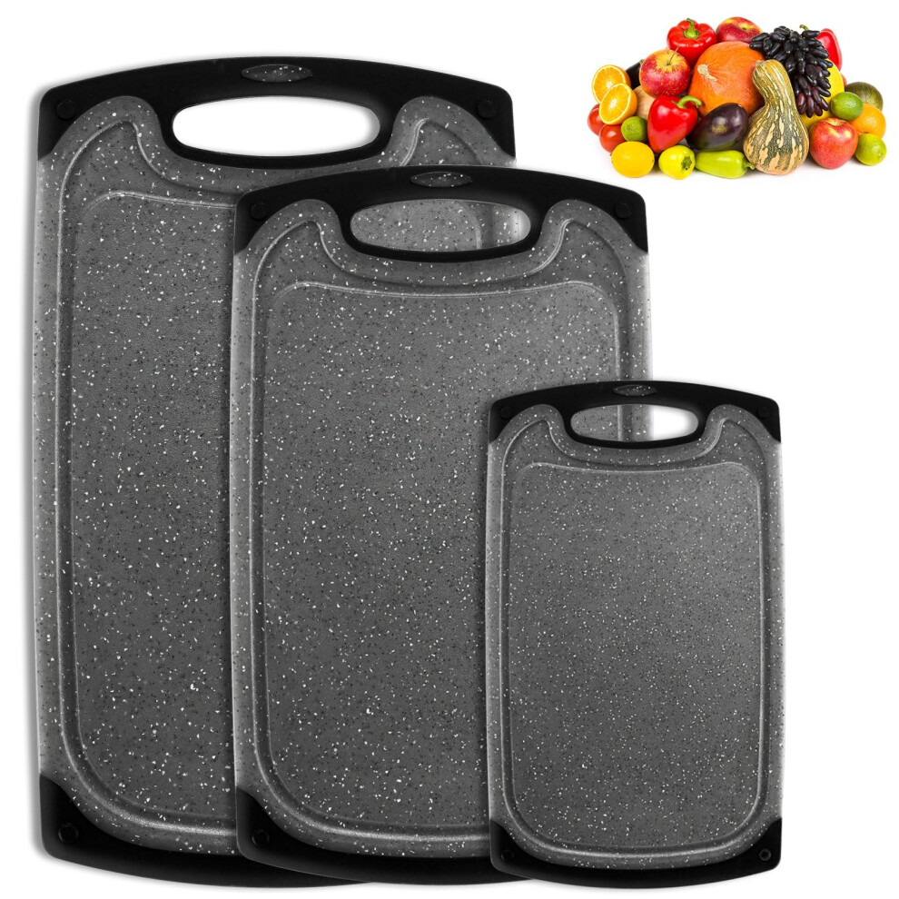 Funnydin 3 Pieces Of Chopping Board Set, Different Sizes, Cutting Boards For Meat, Vegetables, Fruits, Dishwasher Safe, Chopping Boards For Kitchens